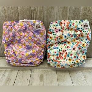 2 Mama Koala 3.0 Pocket Cloth Diapers. GIRL prints, EUC rarely used, like NEW